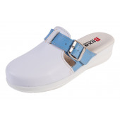 Odpružená zdravotná obuv MED20 - Biela so svetlomodrou